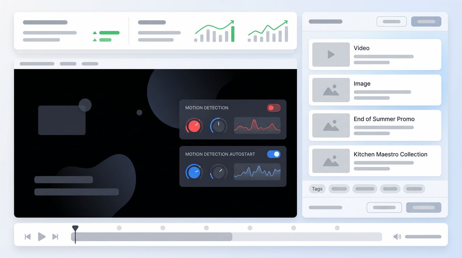 Motion App interface